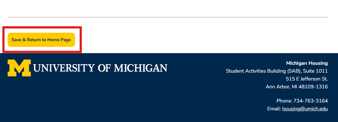 Select the Save & Return to home page button